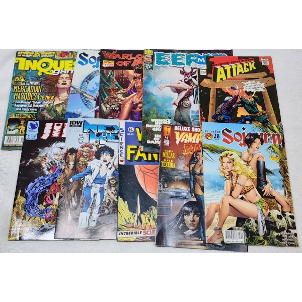 Ten Assorted Comic Books Including Magazines!