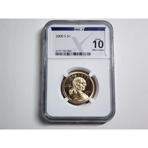 2000-S Sacagawea Proof Dollar NGCX 10 Ultra Cameo