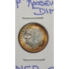 Image 2 : United States 1955-P Roosevelt 90% SIlver Dime - Toned