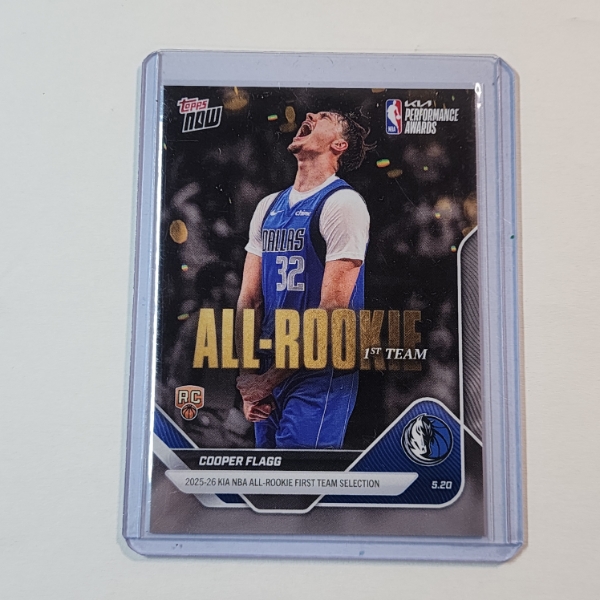 2026 Topps NOW NBA Cooper Flagg Dallas Mavericks All-Rookie Basketball Trading Card #AR01