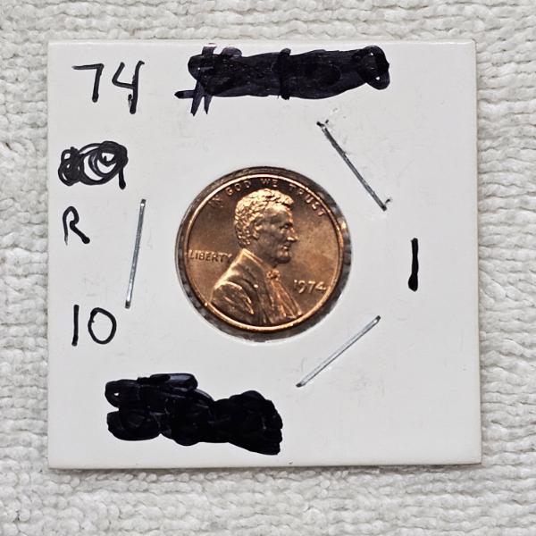 1974 Lincoln Memorial Penny FV: $.01