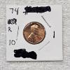 Image 1 : 1974 Lincoln Memorial Penny FV: $.01