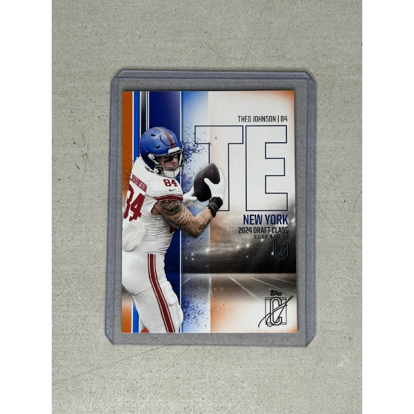 2025 Topps Theo Johnson - New York Giants Football Card - Mint Condition