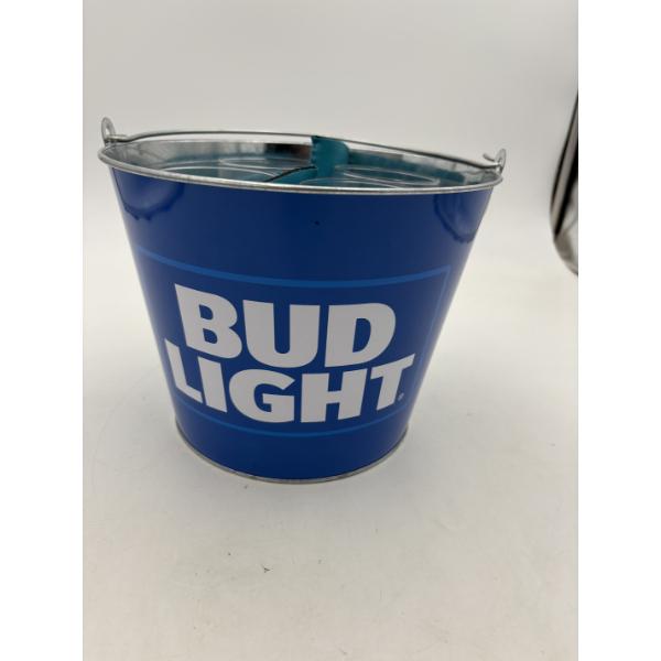 Bud Light Bucket with Canton Bud Light Glasses & Koozies - Browns Koozy