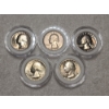 Image 11 : Display Set of Five United States Bicentennial Quarters Including Two Silver - Possible Mint Error!