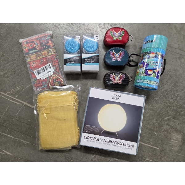 All Brand New- 3 Leather Change Purses, LED Lantern, Marble Set, 2 Compact Bluetooth Speakers & More