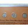 Image 9 : Three Asstd. Dimes Displays Including Mercury Dime Mint Mark Sets & Newer Roosevelt Dime Proof-Likes