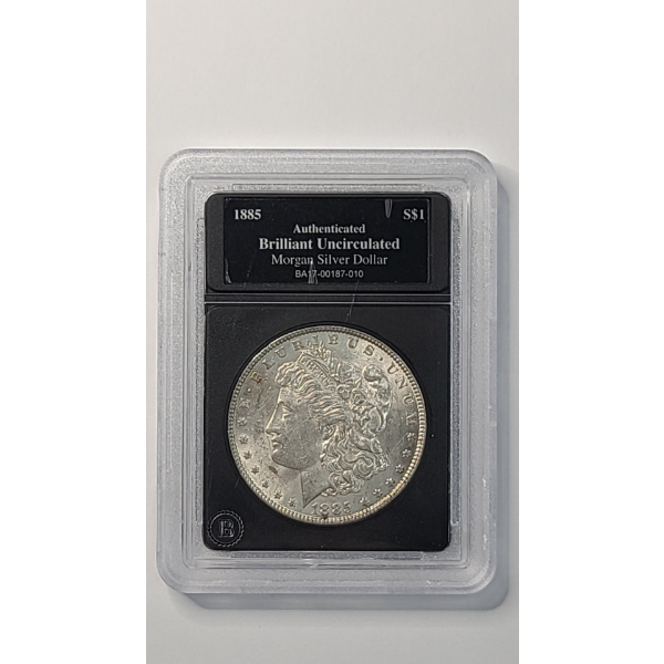 United States 1885 Brilliant Uncirculated Morgan 90% Silver Dollar