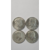 Image 1 : (4) Assorted Years/Mint Marks United States 40% Silver Kennedy Half Dollars - Face Value: $2.00