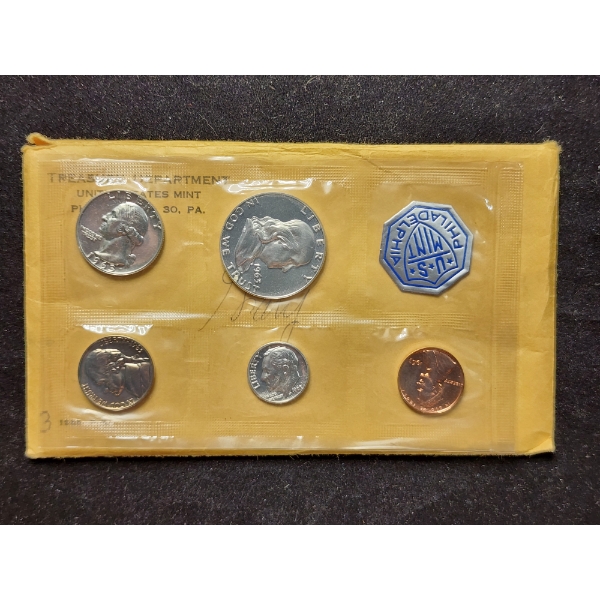 1963 United States Proof Set Ft. $0.85 Face Value in 90% Silver in Original Packaging 