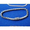 Image 3 : Sterling Silver Jewelry: Necklace & 3 Bracelets: Tennis, Rose Detail, & Herringbone: TW: 33.8g