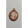 Image 2 : Beautiful 14K Gold Cameo Pendant & Costume Cameo Jewelry Pieces - Pendant Weight Only: 1.1g