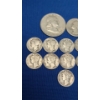 Image 3 : Assorted 90% Silver US Coins Including Franklin Half Dollar, Quarters & More -Face Value: $1.85