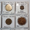 Image 3 : Binder Page of Assorted Tokens/Medals: Mardi Gras, Mason's, Railways Tokens, & More!
