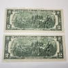 Image 2 : Two United States 1976 $2 Federal Reserve Notes SEQUENCIAL SERIAL NUMBERS! 