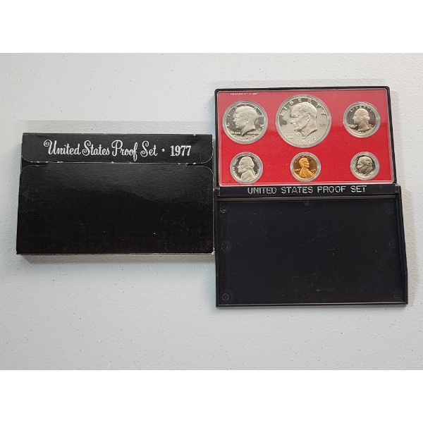 1977 United States Mint Proof Sets In Original Packaging With CoA