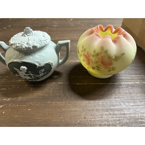 Vintage Ceramic Tea Pot - Decorative Ceramic Floral Vase 