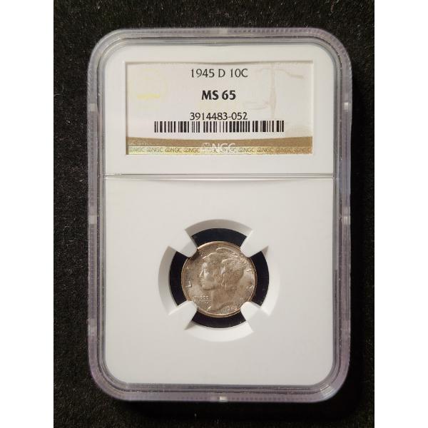 1945-D NGC MS65 Mercury Silver Dime 