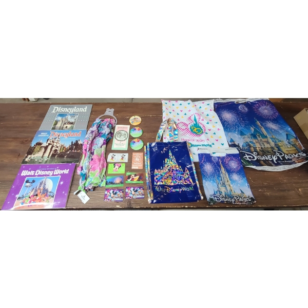 Assorted Disney Collectibles Including Park Merchandise, Books & More