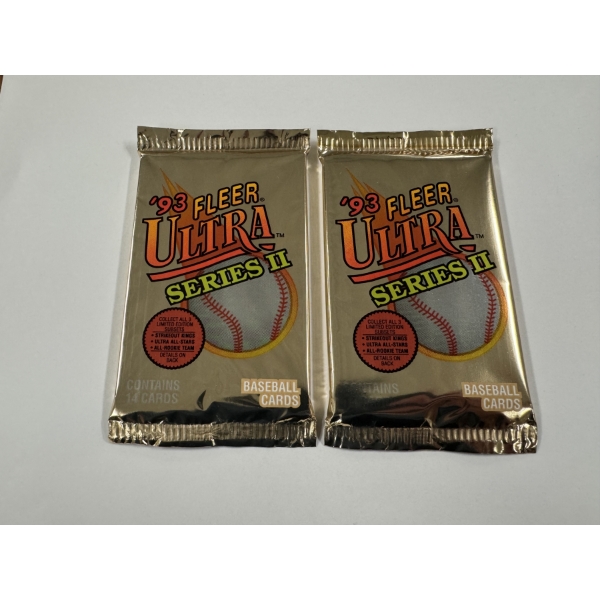 1993 Fleer Ultra Series 2 Wax Packs - Sealed & Mint Condition - Possible Nolan Ryan, Griffey Jr & Bo