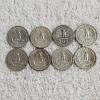 Image 2 : 8 90% Silver Washington U.S. Quarters AFV $2.00