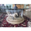 Image 7 : PICKUP IN NORTHFIELD - FANTASTIC & RARE Gorgeous Carousel Glass Top Center Table With 4 Horses