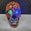 Image 2 : BRAND NEW Battery Operated Light-Up Skull With Dragon Design ~ Measures 4 IN X 6 IN 