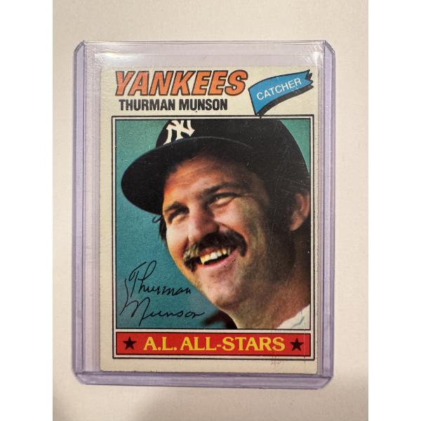 1977 Topps Thurman Munson New York Yankees Baseball Card - Mint Condition