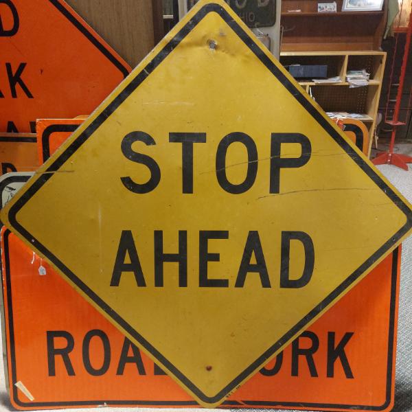 Road Sign - LARGE 36 X 36 Aluminum Stop Sign - See Pics