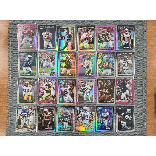 20 Assorted 2020's Football Trading Cards in Near Mint Condition Ft. Barry Sanders, Tim Tebow & More