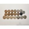 Image 1 : Assorted U.S. Coins Wheat Cents, Steel Cent, Buffalo, "V"  and Jefferson Nickels Face Value: $0.48