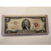 Image 1 : 1963 United States Jefferson $2.00 Bill With RED SEAL - Incredible Bill