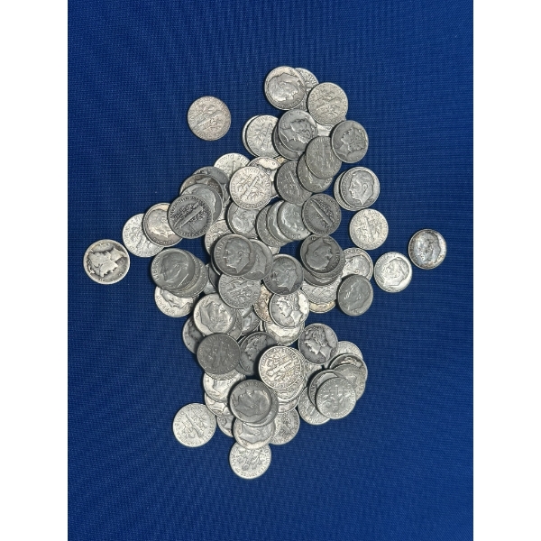 Assorted 90% Silver Dimes - $10 Face Value