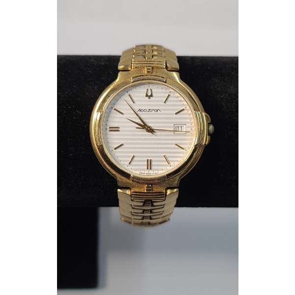 Vintage Men's Bulova Accutron Model 27B41 Swiss Made Quartz Dress Wristwatch - Working Condition