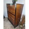Image 2 : Men's Oriental Themed High Dresser / Chest Of Drawers - Two Tone Finish - Excellent - Measures: 50" 