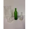 Image 2 : 3 Glass Vases - 2 Clear and One Green Vase - Cloverdale Spring Co. Newville, PA Vase 