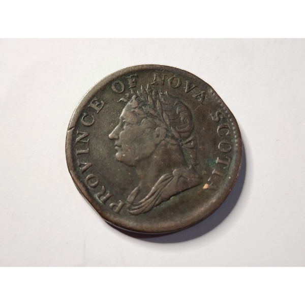 Nice Copper 1832 CANADIAN Province of Nova Scotia Half Penny Token - ALMOST 200 YEARS OLD!