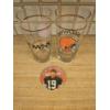 Image 1 : 2 Cleveland Browns Glasses with Bernie Kosar Pin