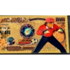 Image 2 : Pure 24k .999 Gold Foil NIPPON GINKO "Captain Tsubasa" Note - Mint Condition - NEW SERIES - Note 4/5