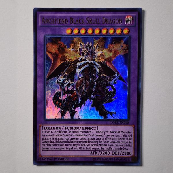 Archfiend Black Skull Dragon CORE-EN048 Holo Rare Yu-Gi-Oh Trading Card