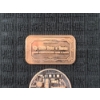 Image 7 : Two 1 Oz Copper Ounces - One Bitcoin Coin & One Thousand Dollar Bar 