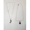 Image 1 : 2 Sterling Silver Necklaces with Heart Pendants - Total Weight 7.2g 
