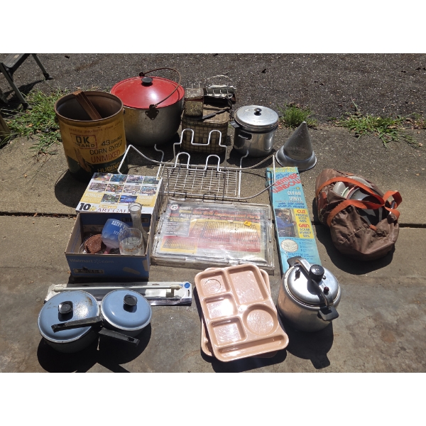 *Pick Up At Louisville Home - No Shipping Available* Vintage Kitchen Items Including Blue Club Pans