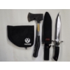 Image 1 : Coleman 13'' Stainless Steel Camp Hatchet & Mtech Fixed 9'' Stainless Blade Survival Knife With Shea