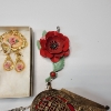 Image 5 : Large Lot of Assorted Fashion Jewelry Items: Pins, Necklace, Bracelet, Pouch - See Photos! 