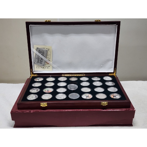 Large Lot of 25 Assorted SILVER PLATED REPLICA Chinese Panda Coins - NOT PURE SILVER 