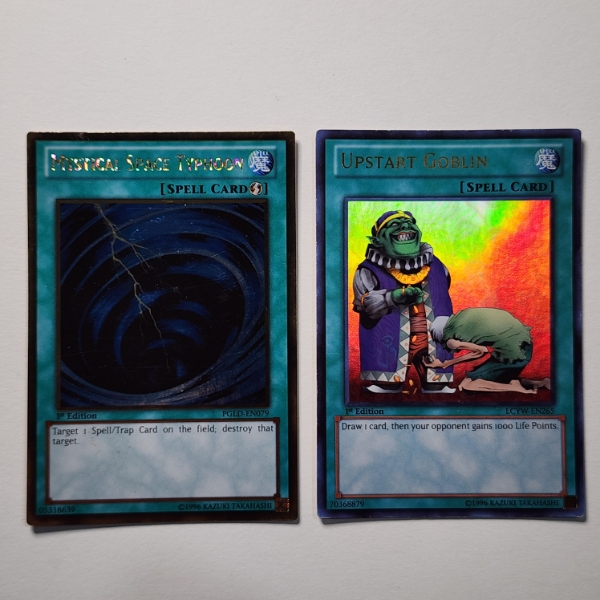 Two 1ST EDITION Holo Yu-Gi-Oh Spell Trading Cards