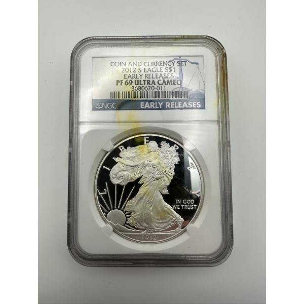 NGC PF69 Ultra Cameo 2012-S American Eagle - Early Releases - Coin & Currency Set