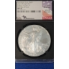 Image 2 : 2021-W NGC Eagle Landing T-2 First Day Of Issue MS 70 Burnished 1 oz Silver American Eagle- Signed