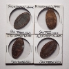 Image 1 : Four Rolled Penny Souvenir Coins From San Francisco Including Alcatraz Island & Fisherman's Wharf